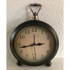 New Vintage Retro Analog Alarm Clock, 4 inch Super Silent Non Ticking Small Cloc